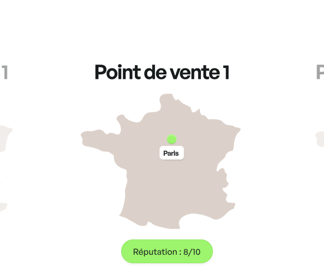 Avis locaux - Carte et satisfaction point de vente